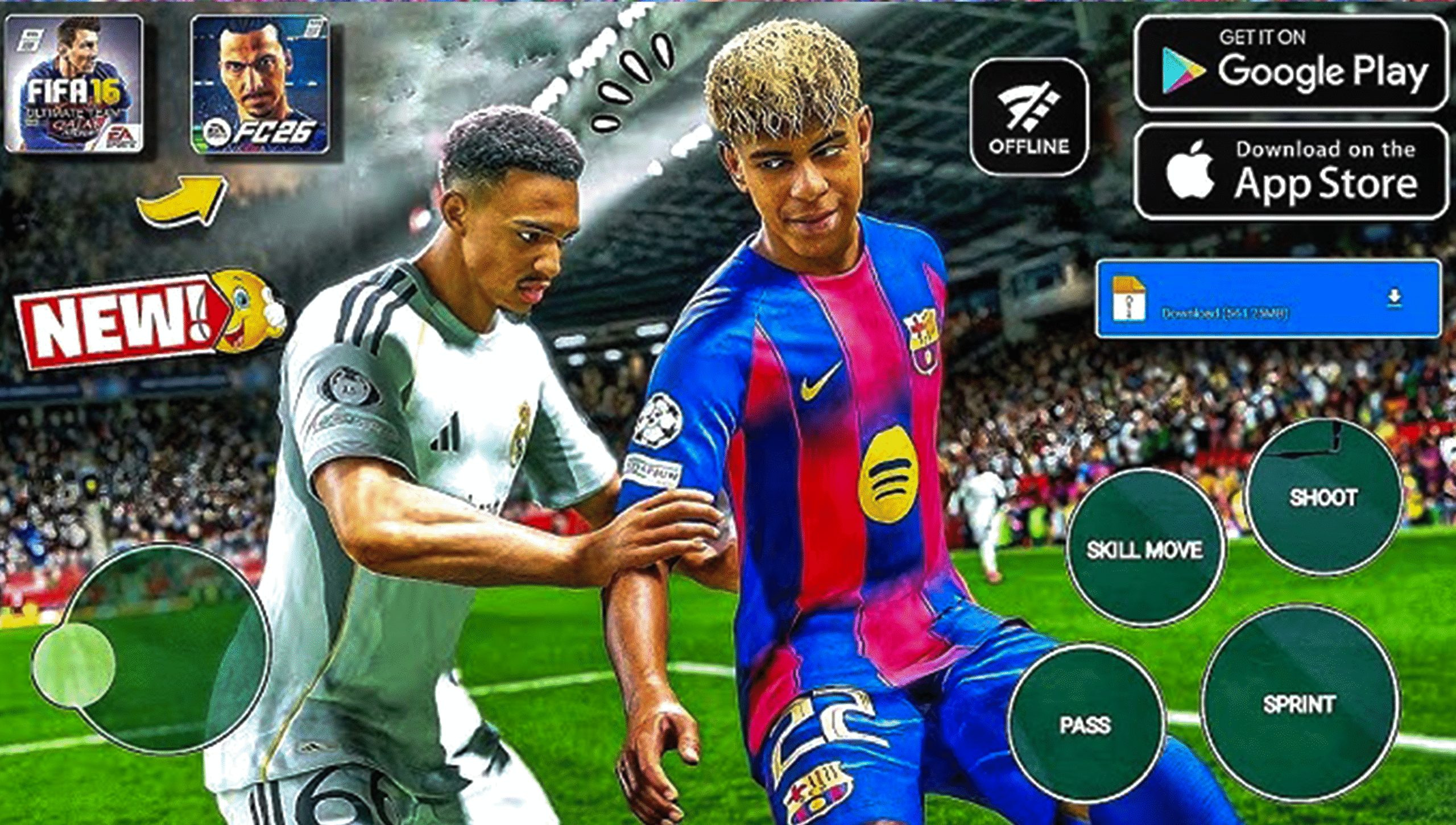 FIFA 16 Mod RFL 26 Apk Obb Data Download